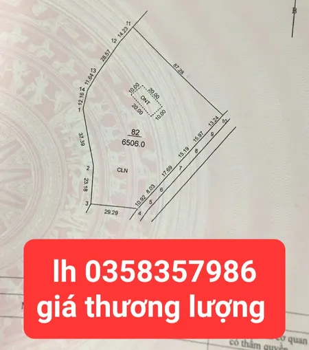 Bán đất 6506m² ngang 60m giá 22 tỷ Xã Trung Giã