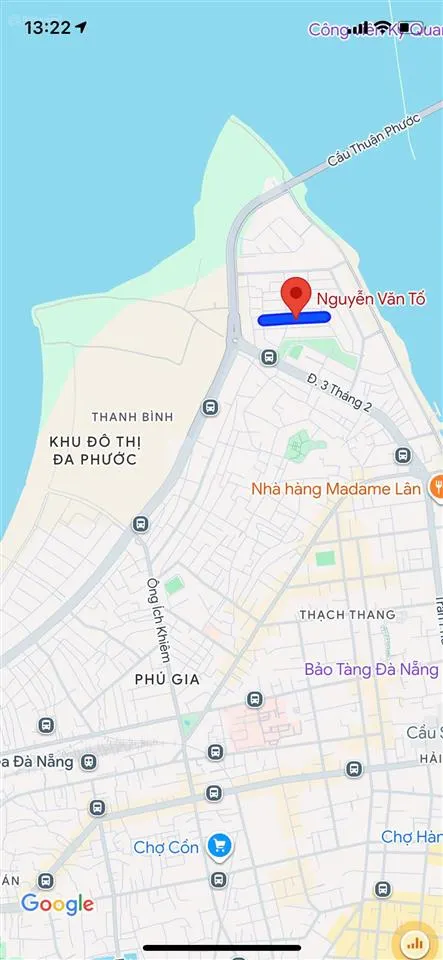 Bán đất mặt tiền nguyễn văn tố hải châu dt 54m2 giá 5.25 tỷ tl