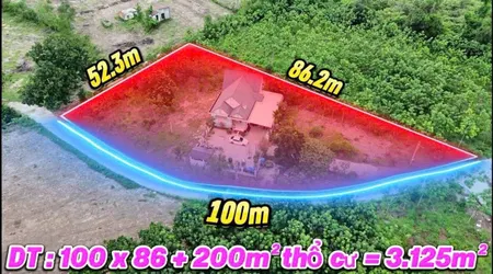 Bán nhà 3125.1m² thổ cư shr ngang 100m giá 4.95 tỷ Xã Phước Thành