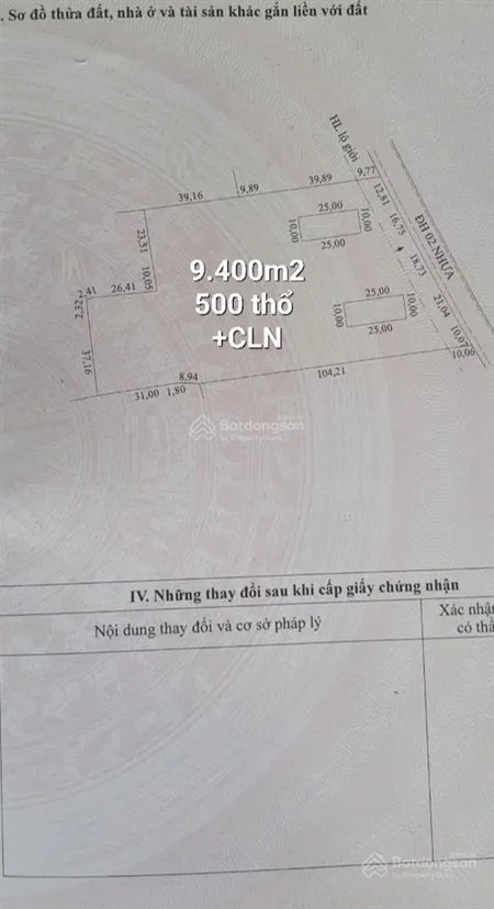 9.400m2 đất mt đường dh02 gần kcn gia thuận, gò công đông, tiền giang, 21,6 tỷ thương lượng, có sổ