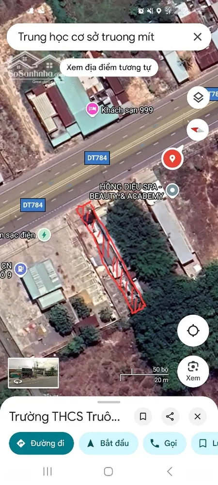 Bán Gấp đất Nền 222m2 Tại đt 784, Dương Minh Châu, Tây Ninh, Giá 1,6 Tỷ