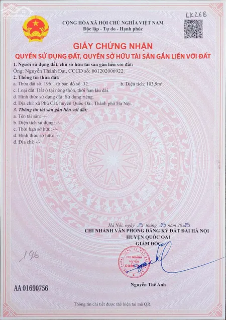 Đất Nền Láng Hòa Lạc Giá 2.3 Tỷ Diện Tích 100m2 Gần Đại Học FPT – Nguyễn Hùng BĐS - 0989333012