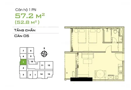 Bán Căn Hộ 1pn Tầng 28 View Biển Và Núi Csj Tower Vũng Tàu. Dt 57m2 Chỉ 2,9 Tỷ. Lh