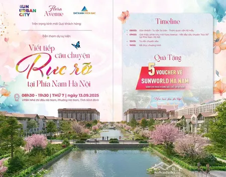 Chỉ Còn 1 Ngày Nữa Ra Mắt Phân Khu Flora Avenue Sun Urban City