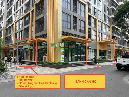 Shop Chân đế Chung Cư Có Dòng Tiền 25 Triệu/tháng Giá Chỉ 6.5 Tỷ Lh:
