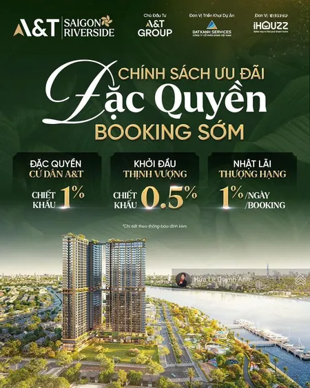 Căn Hộ Resort Ven Sông Sài Gòn-a&t Saigon Riverside- Sở Hữu Lâu Dài, Pháp Lý Rõ Ràng, Giá Tốt đợt 1