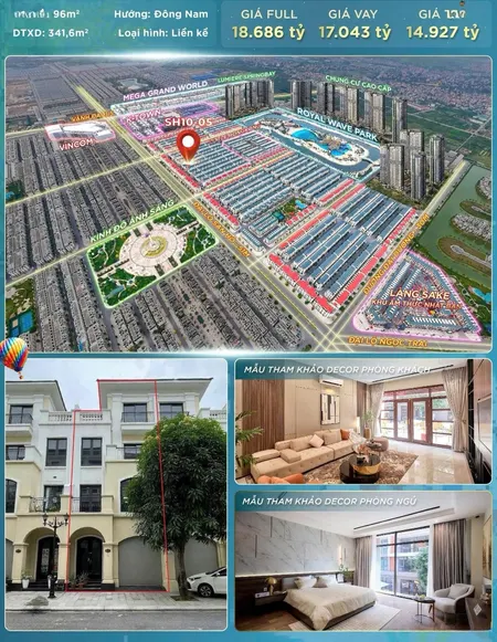 Shophouse áp Góc Khu San Hô Vin 2 - 96m2 - Gần Hồ 18ha - Gần đường 51m - Giá Rẻ Nhất Thị Trường
