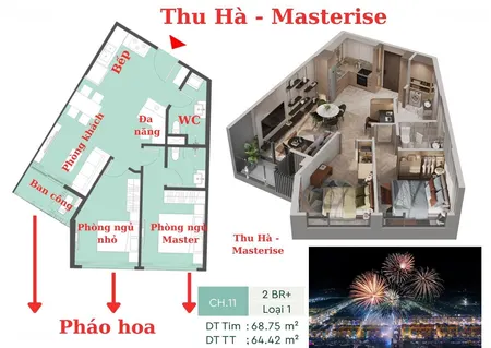 Chỉ 60tr/m2 - Em Hà đảm Bảo - đây Là Căn 2pn + Rẻ Nhất Lumiere Spring Bay - View Pháo Hoa Cực đỉnh