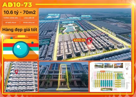 Bán Gấp Liền Kề Ad10-73 Vinhomes Ocean Park 3, 70m², 5 Tầng Thô, Giá Chỉ 10.6 Tỷ Bao Phí