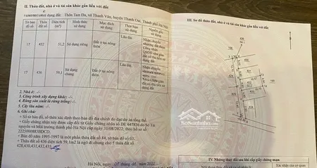 Bán đất Tại Xã Tam Hưng, Thanh Oai, Hà Nội, 3,1 Tỷ, 51,2m2 View đẹp