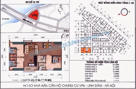 Bán Cc Vp6 Linh đàm, 5,2 Tỷ, 64,8m2, Chính Chủ, Giá Cực Chất