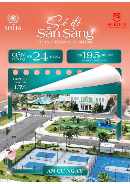 Bán đất Nền The Solia Bến Lức - Sổ đỏ Riêng Từng Nền, Giá Chỉ Từ 1,8 Tỷ/nền