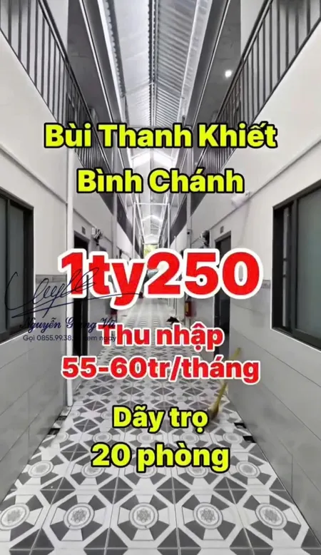 Bán Dãy Trọ 18 Phòng - 2kiot, 2.75tỷ, 345m2 Tại Thị Trấn Tân Túc, Bình Chánh, Hcm