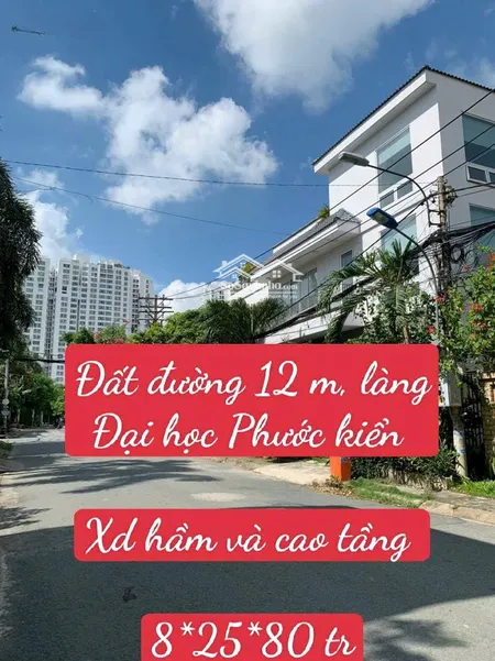 Rổ Hàng đất đường 12 Khu Làng đh Phước Kiển Nhà Bè. 80 Tr/ M2.