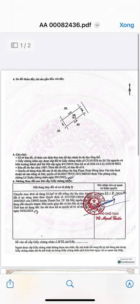 Bán đất Sát Vành đai 4 Xã Cự Khê, Thanh Oai, Hn