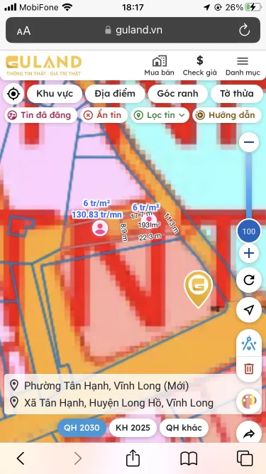 Bán đất 191.7m²