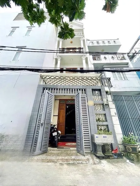Bán nhà 4 tầng, ngay mặt tiền đường an phú đông 9 (nguyễn thị nhuần), phường an phú đông, q12