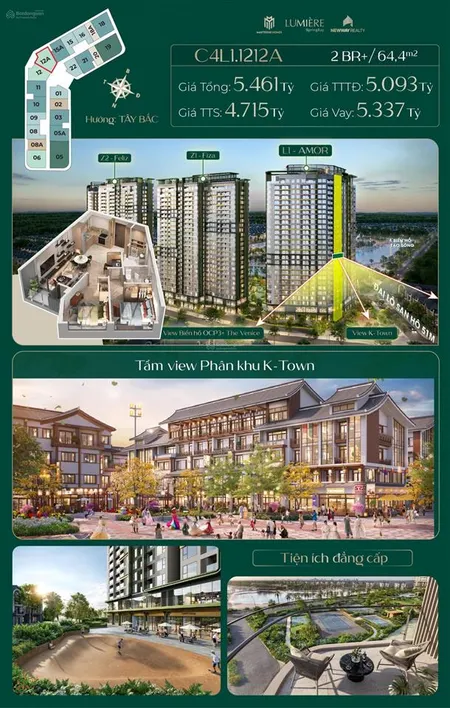 Độc quyền căn 2n + view k town grandworld khu nghỉ dưỡng cao cấp bậc nhất