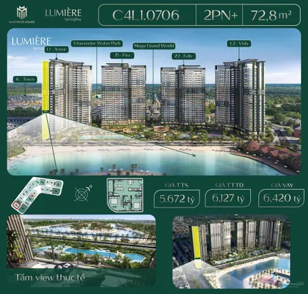 Siêu phẩm căn 2n + góc view mega grandworld khu nghỉ dưỡng hạng sang bậc nhất