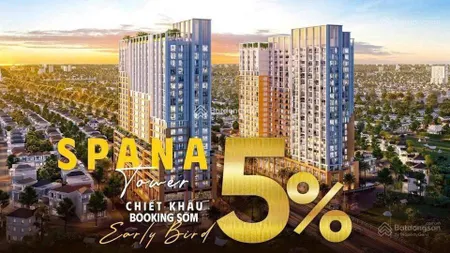 Booking spana tower chiết khấu ngay 5%, tiêu chuẩn cao cấp view sông, pháo hoa, biển