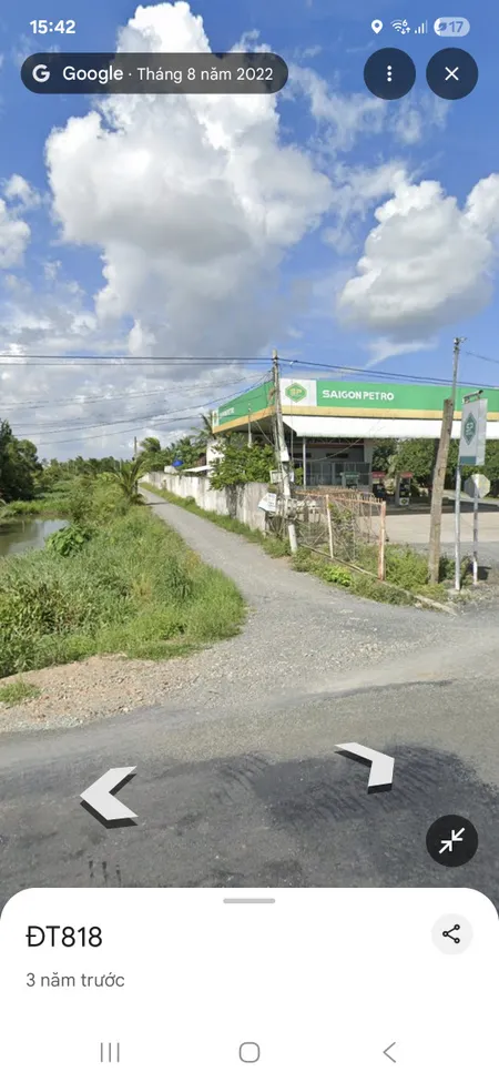 Đất thổ cư mặt tiền kênh 11m.đường ô tô đá xanh đất cao ráo bằng mặt đường 5×34