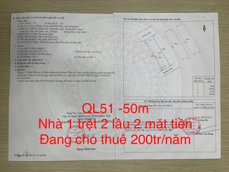 Bán nhà 100m² ngang 5m giá 4.5 tỷ Phường Tam Phước