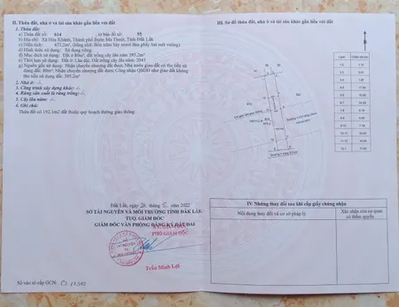 Bán đất 478.2m² giá 1.2 tỷ Xã Hòa Phú