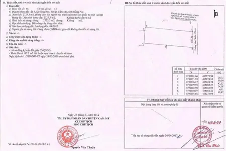 Bán đất 2725m² giá 10.2 tỷ Xã Sông Ray