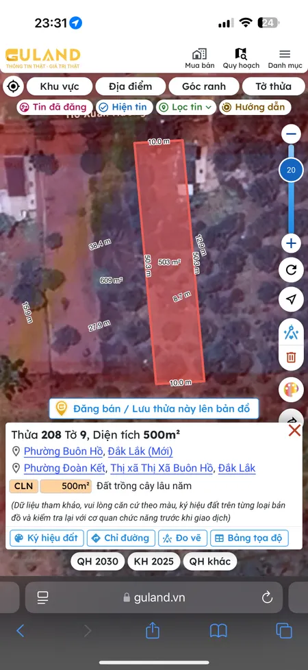 Bán đất 502.9m² giá 1.3 tỷ Phường Buôn Hồ