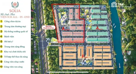 Dự án The Solia - Giỏ Hàng Ngoại Giao Lô Góc, Mặt Tiền đường 20m, Hồ Bơi, Trường Học Giá..