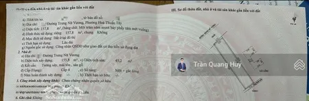 Bán Nhà Mặt Tiền Trưng Nữ Vương - Gần Nguyễn Hữu Thọ.