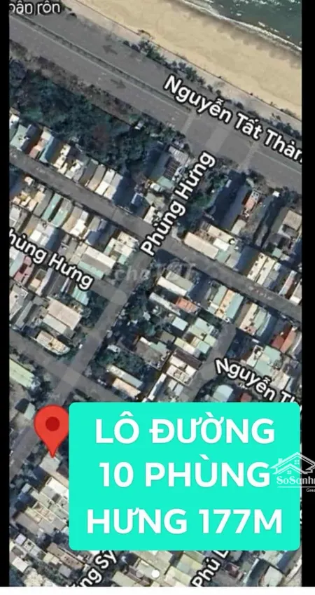 đất đường 10m5 Phùng Hưng Cách Biển Nt Thành 250m