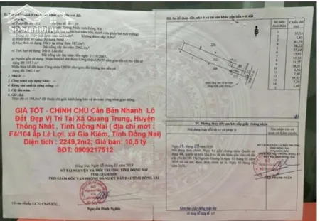 ⭐CHÍNH CHỦ Cần Bán Nhanh Lô đất Vị Trí đẹp Tại Xã Gia Kiêm, (huyện Thống Nhất Cũ) Đồng Nai, 0909217512