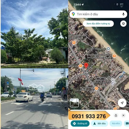 Chào Bán Lô đất 1.400m (ngang 20m) Mặt Biển đà Nẵng Chỉ 35 Tỷ. đường 40m Nối Thẳng Vào Hội An