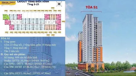 Căn 1pn+ Spana Tower Rẻ Nhất Thị Trường 54m2