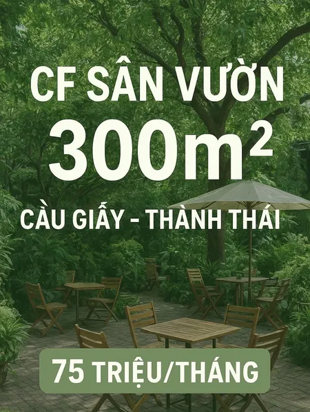 Cf Sân Vườn 300m Cầu Giấy Thành Thái - Duy Tân Giá Chỉ 7x Triệu Thuê Thẳng