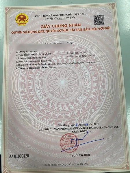 Bán Lô Góc 3 Mặt Thoáng 85,8m2 Tại Ab Quán Trạch-liên Nghĩa - Văn Giang - Hưng Yên Vị Trí Siêu Hiếm
