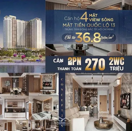 Ngừng ở Trọ - Mua Căn Hộ Symlife Dòng Tiền Nhẹ 0.75%/ Tháng - Pháp Lý đủ Mặt Tiền Ql13 Mở Rộng 60m