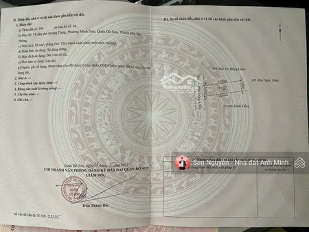Ngõ 171 đường Thượng đức Quận đồ Sơn Hải Phòng Mặt đường Nhựa 6m.