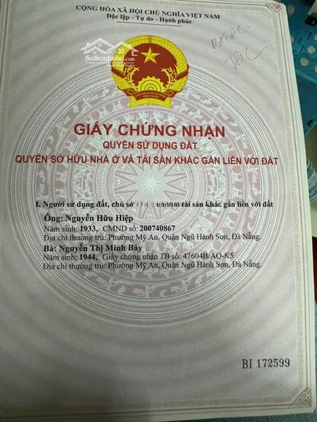 Cần Bán Nhà Hai Tầng đường An Thượng 11 Ngũ Hành Sơn đà Nẵng