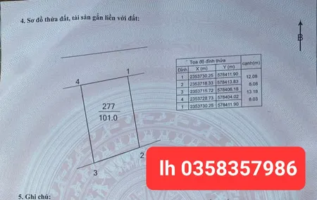 Bán đất 101m² ngang 8.03m giá 2.3 tỷ Xã Kim Anh