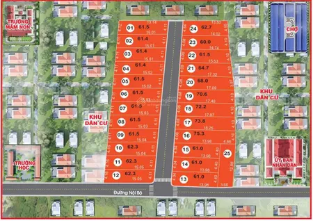 Bán đất nền 25 lô fo 60m2 tại kcn tràng duệ 3, an lão, hải phòng, giá 700 triệu