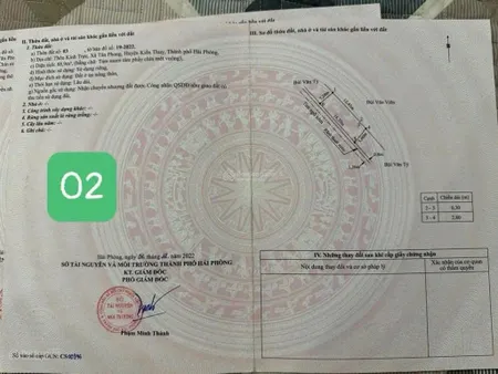 Cần bán lô đất kính trực, tân phong, kiến thuỵ, hải phòng diện tích 88.9m2 ngõ 3m trải nhựa
