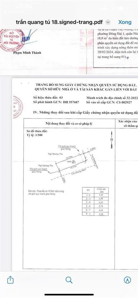 Chuyển nhượng lô góc bánh chưng 96,3m2 thấp linh, minh tân, kiến thụy giá 2,06 tỷ