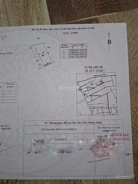 Cần bán lô đất 608m2 phước hưng, p mỹ xuân, tp phú mỹ giá 1,6 tỷ