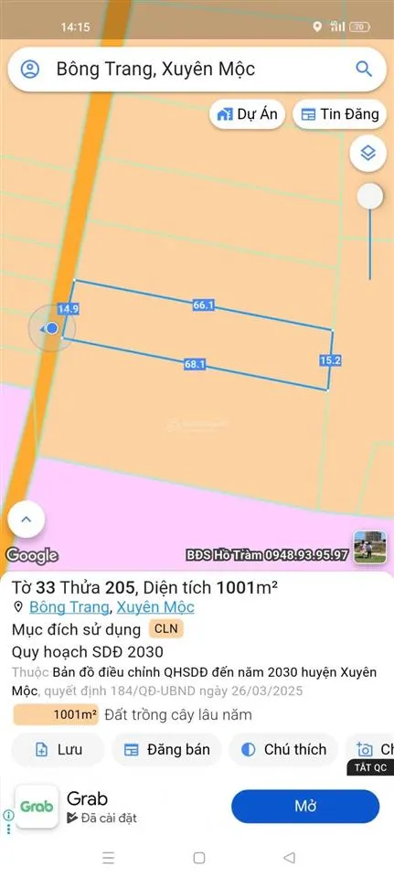 Chính chủ cần ra gấp lô đất xã bông trang cũ,xã xuyên mộc mới thành phố hồ chí minh