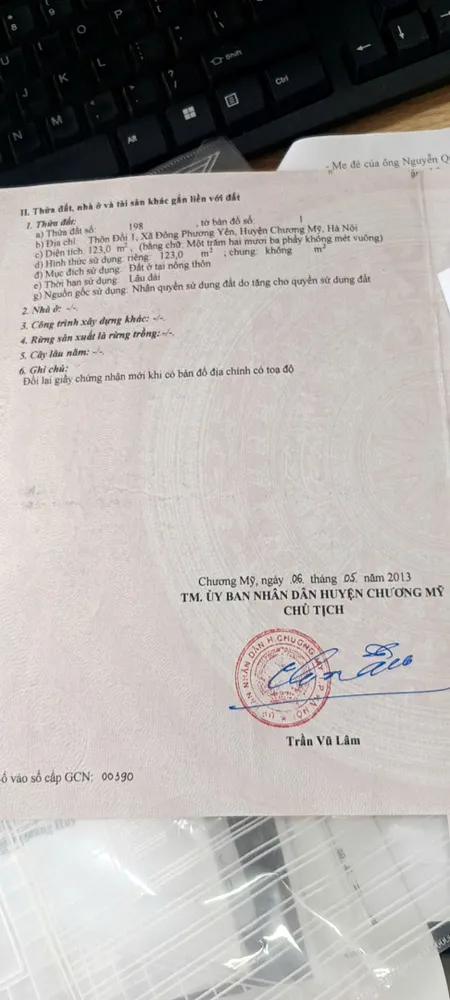 CHÍNH CHỦ CẦN BÁN 123M² ĐẤT THỔ CƯ – THÔN ĐỒI 1, XÃ PHÚ NGHĨA – GẦN QL6 – MẶT ĐƯỜNG RỘNG – GIÁ TỐT