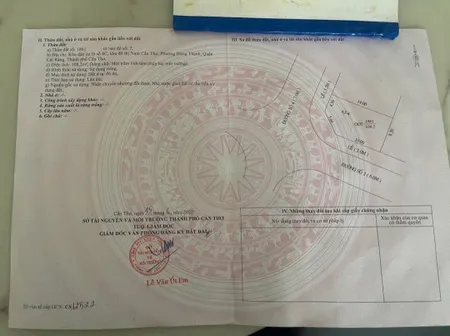 NỀN GÓC 108m2, ĐỐI DIỆN CHUNG CƯ NAM LONG, CÁI RĂNG, CẦN THƠ.