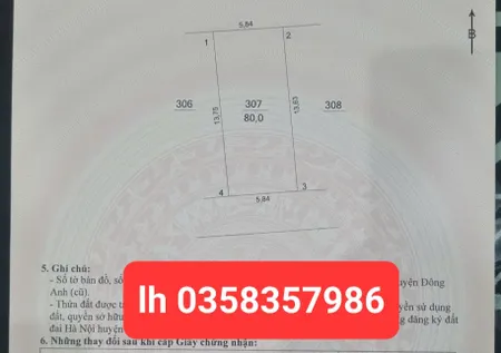 Bán đất 80m² ngang 5.84m giá 4.8 tỷ Xã Đông Anh