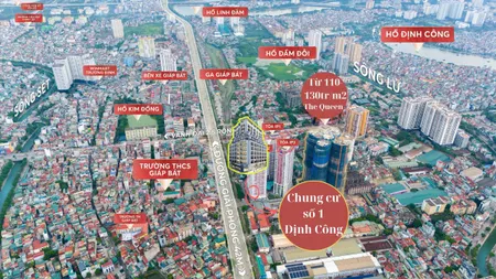 Bán căn hộ chung cư mới The One Complex số 1 đường Định Công vị trí vàng duy nhất giá 73 triệu/m2